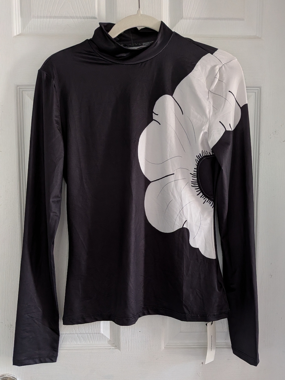 Commense Floral Print Mock Neck Blouse - Picture 6 of 11